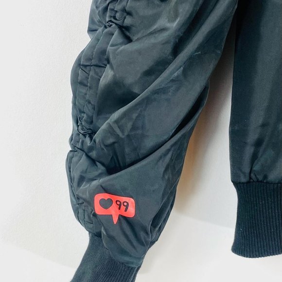 Adidas neo rare printed embroidered nice date bomber jacket size 10 - Picture 5 of 5